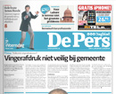 De Pers vingerafdruk niet veilig bij gemeente